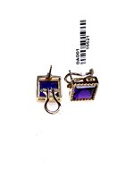 Orecchini Stocco Gioielli Donna in Oro giallo Ametista OAO01 - OAO01